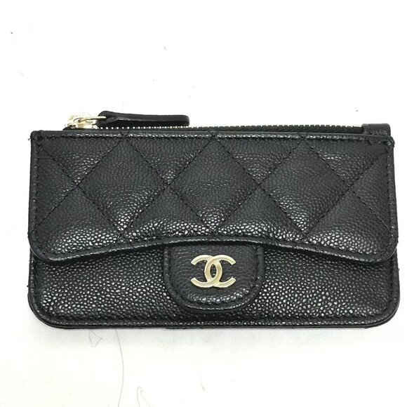 CHANEL CC Mark Matelasse Classic Zip Card Case coin purse Unused - Picture 1 of 11